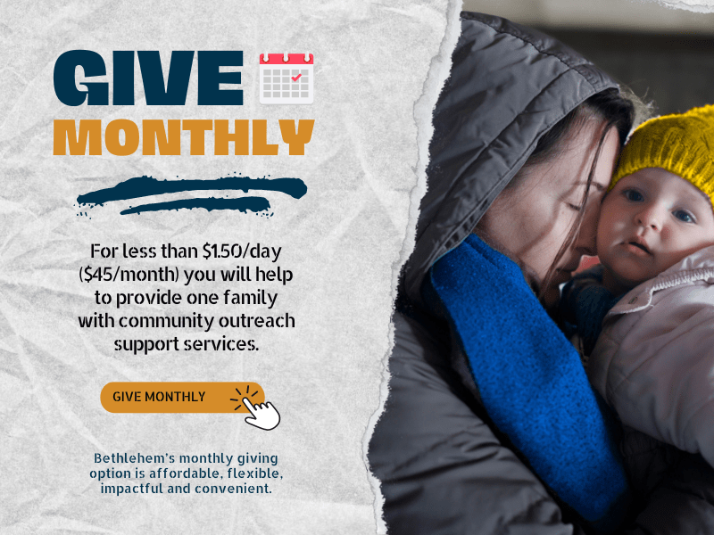 Give Monthly, click for more information